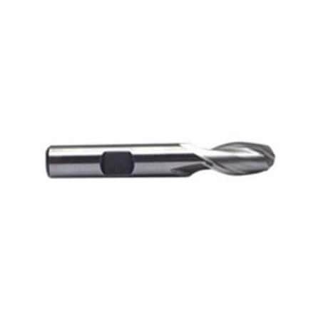 Morse End Mill, Ball End Single End, Series 4853, 58 Cutter Dia, 334 Overall Length, 138 Maximum 44407